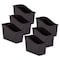Teacher Created Resources Book Storage Bin, Plastic, Black, 6 PK 20386 - alternate 1